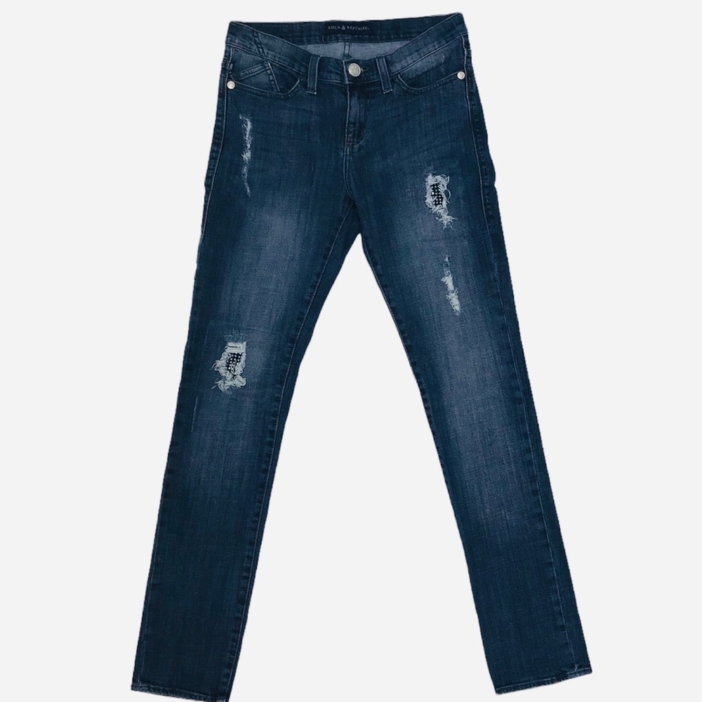 Rock & Republic Dark Blue Skinny Jeans
